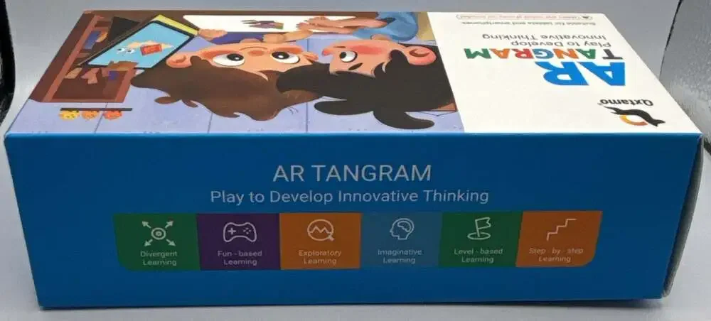 Qxtamo AR Tangram Puzzle Upgraded Blue Edition Interactive Toy for Kids